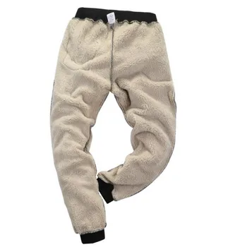 Iarna barbati Super Pantaloni Cald Afara Fleece Joggers se Ingroase pantaloni de Trening Grea Fermoar Pantaloni Streetwear Oameni L 6XL 7XL 8XL