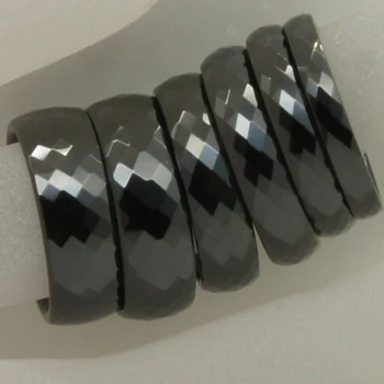 pentru totdeauna clasic 7mm latime multi-fațetă neagră hi-tech zero dovada inelul ceramic 1 buc