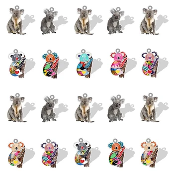 Animale Rare Koala Modele 2D Rășină Fulg de Bijuterii Accesorii Mini Acrilice Urs Koala Farmec Pentru Ziua de nastere a Prietenei QDW578