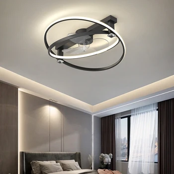 LED-uri moderne Ventilator de Tavan cu Lumina de Control de la Distanță de luat Masa de Living RoomSmart Silențioasă Ventilator de Tavan Dormitor Decor Acasă de Iluminat cu Ventilator
