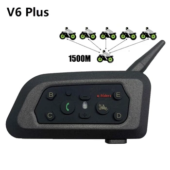 V6 Pro 1500M 6 Rider Casca Motocicleta Interfon setul cu Cască Bluetooth Interfon Comunicator Intercomunicador Interfon