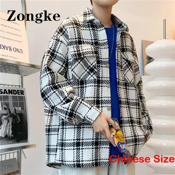 Zongke Sacou Carouri Bărbați Îmbrăcăminte de Iarnă Haine Pentru Barbati Jacheta Haina Streetwear Chineză Marimea 2XL 2022 Toamna anului Nou-veniți