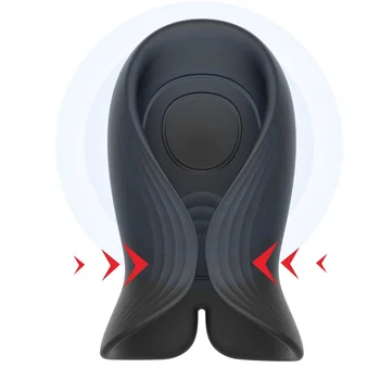 Glandul Dispozitiv De Formare Vibratoare Pentru Bărbați Silicon De Încărcare Penis Antrenor Intarziere Ejaculare Glandul Vibrator De Masaj Jucarii Sexuale