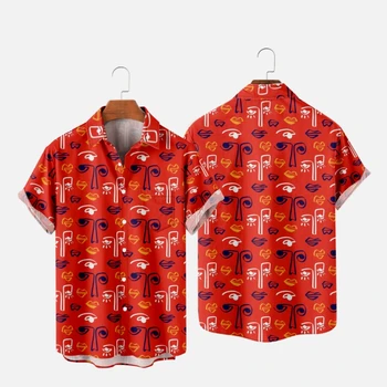 Bărbați Hawaiian T-Shirt Pentru Femei Vintage Arta 3D Imprimate Y2K Hombre Moda Tricou Casual, de Plaja Supradimensionate, Haine 1