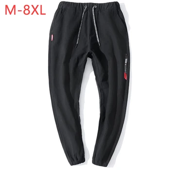 De Dimensiuni mari 8XL Mens Casual pantaloni de Trening de Bumbac de sex Masculin Calitate de Moda Streetwear Pantaloni Harem Lung Pantaloni de Trening pentru Barbati