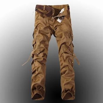 Oamenii Vrac Spălat Pantaloni Cargo Multi-buzunar Exterior Pantaloni Sport Mens Îmbrăcăminte Streetwear Pantaloni