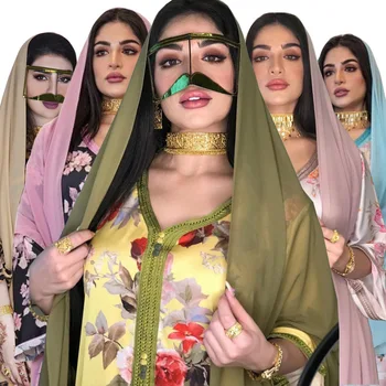 2022 Femei Hijab Liber Dubai Musulmane Islamice Îmbrăcăminte turban de mătase eșarfă turban africane material medieval fusta hijab eșarfă