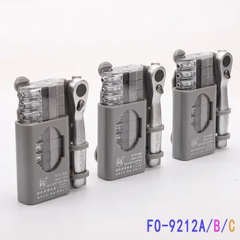 Multifuncțională cu Clichet, Șurubelnițe Set Portabil Mini Clichet Tijă Mâner Șurubelniță Cheie Kit cu 10BUC Biți