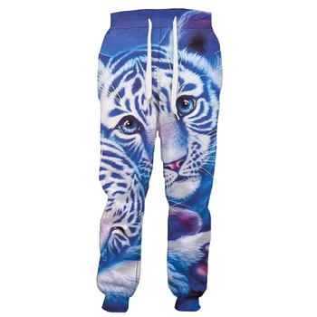 CLOOCL Moda Mens Pantaloni Animal Sălbatic Drăguț Tigri Albi de Imprimare 3D Pantaloni Casual pantaloni de Trening Streetwear Joggeri Bărbați Îmbrăcăminte