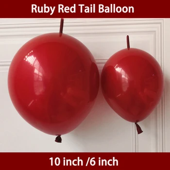 Ruby Baloane Roșii en-Gros de 10 inch/6 inch Coada Baloane Nunta/Petrecere Decoratiuni Adult Roșu baloane din Latex