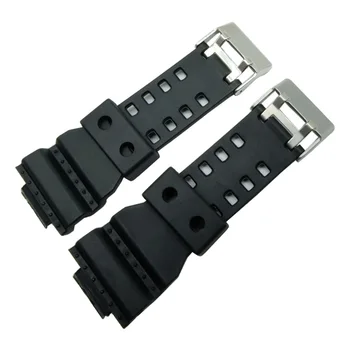 16mm Cauciuc Watchbands Barbati Negre Sport Scufundări Curea de Ceas Silicon Trupa de Metal Cataramă Pentru g-shock Accesorii +Instrument
