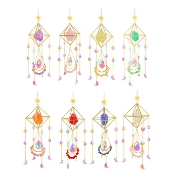Cristal Clopoteii de Vant Pandantiv Curcubeu Filtru de Ornament Prisme Feng Shui Agățat de Fereastră Grădină Nunta Decor de Birou