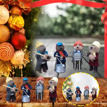 Decor de crăciun-oala Cu Organic Arta Papusa, Rășină Papusa, Emmet Craciun in Miniatura, Fierbător Roșu Ornamente pentru pomul de Crăciun