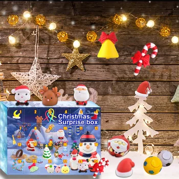 Surpriză de crăciun Orb Cutie Frământa Jucărie de Crăciun 24 de Zile Advent Calendar Pachetului Anti-stres Senzoriale Figet Jucărie Set Cadou de Vacanță
