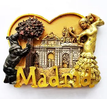 Madrid Urs Strawberry Tree 3D Magnet de Frigider Mondială a Turismului Suveniruri Frigider Autocolante Magnetice Acasă Decortion