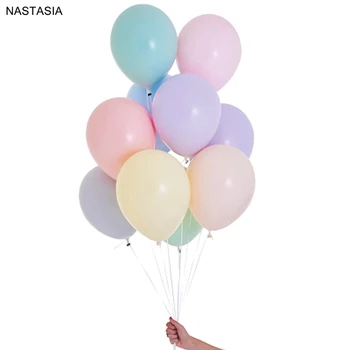 NASTASIA 50pcs/lot macaron balon de latex de 5 inch multicolor baloane de decorare ziua de nastere