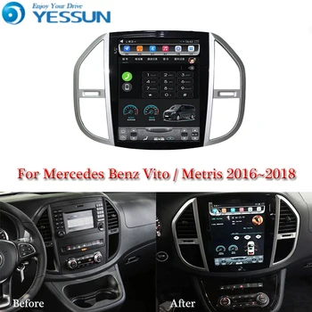 Tesla Ecran Vertical Pentru Mercedes-Benz Vito Legume 2016 Și 2018 Android Player Multimedia 12.1 Inch Radio Auto Navigație GPS