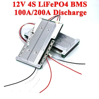 12V 4S BMS 100A 200A 60A Curent Mare De 3.2 V LiFePO4 baterie Litiu Acumulator pentru Stocarea Energiei solare, sistem PCB Cu Echilibru