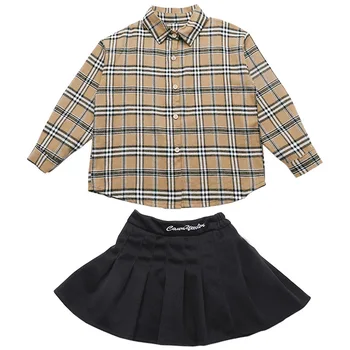 Fete Tricou +Fusta Set pentru Copii 2020 Primăvară Noua Moda Trendy Fetiță Set de Două piese