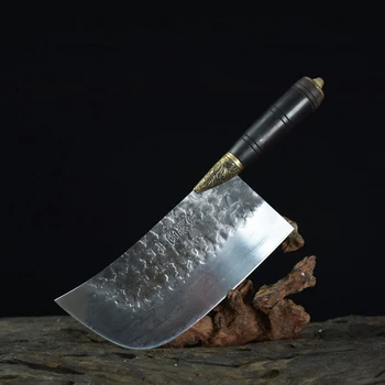 Cutit feliere Longquan forjate cuțit de bucătărie ascuțit cuțit bucătar-șef cu un cap rotund cuțit de bucătărie de uz casnic cuțit 6Cr13MoV oțel