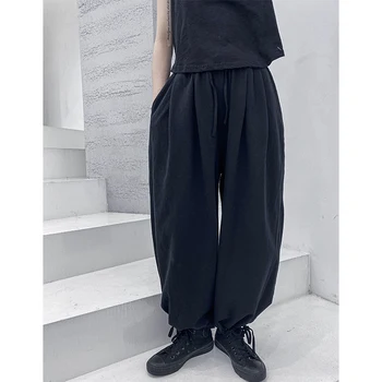 De mari dimensiuni inchis înaltă talie Pantaloni Harem pentru femei 2021 moda de vara vrac și versatil cutat corsetul pantaloni casual