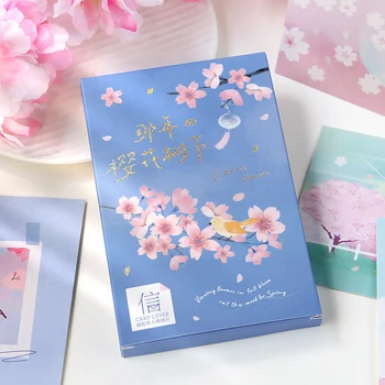 30 Coli/Set, Sub Cireș Serie carte Poștală Cherry Blossom INS Stil Binecuvântare Felicitare Mesaj de Carduri