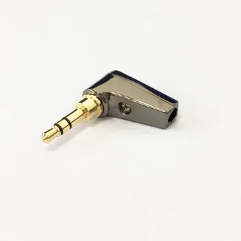 10PC 3.5 mm unghi drept L tip conector căști stereo plug goldplated