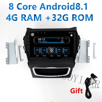 1din Android8.1 stereo auto radio 8core 4+32 Player Multimedia pentru Hyundai ix45 santa fe cu navigație gps BT WIFI