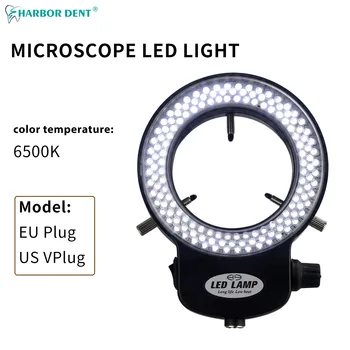 144 Lumina Margele de LED-uri de Lumină Inel de 6500K Reglabil Microscopio Iluminare Lampa pentru Stereo Trinocular cu Zoom Microscop de Laborator