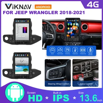 Sistemul Android 9.0 64G 13.6 Inch Ecran Mare Radio Pentru Jeep Wrangler JL 2017-2021 Stereo Auto Navigație GPS Multimedia Player