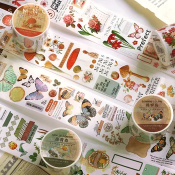 1 Rola Ulei Special Washi Bandă de Primăvară Sălbatice Călătorește Seria Retro Planta Ciuperci Berry Manual Material DIY Autocolante Decorative