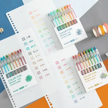 9 BUC Pixuri cu Gel Colorate Set de 0,5 mm Jurnalizare Album Kawaii Pixuri Papetărie Retractabil Pen Accesorii de Birou