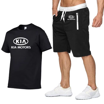 2021 Vara Barbati cu maneci scurte T-Shirt pentru KIA Masina Logo-ul Imprimat Bumbac de Înaltă Calitate de Moda casual pentru Bărbați T-Shirt, Pantaloni Costum R