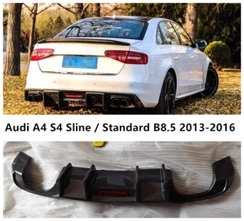 REAL FIBRA de CARBON BARA SPATE PORTBAGAJ SPOILER DIFUZOR Pentru Audi A4 S4 s-Line B8.5 2013-2016 (Cu Lumina)