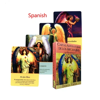 Noi spaniolă Arhanghelul Carti Oracol, Tarot Carduri DivinationEnglish și spaniolă franceză germană Tarot pentru Incepatori