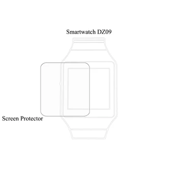 5pc/lot Nou HD de Înaltă Definiție Clară Transparent Ecran LCD de Protector de Acoperire de Film Pentru Ceasul Inteligent DZ09 Bluetooth Ceas Inteligent