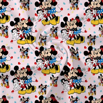50*145 cm Disney Glonț Tesatura De Metru Imprimate Mickey Texturate Liverpool Mozaic Țesut Copii Home Textile