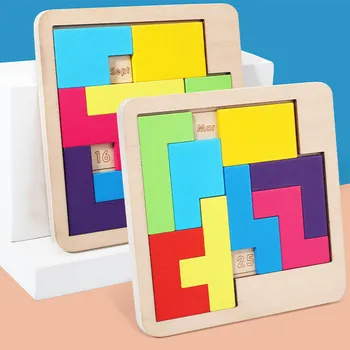 1 Seturi de Jocuri de masă din Lemn, Jucarii pentru Copii Puzzle de Educație Timpurie Jucărie Calendar puzzle Multicolor cadouri Frumoase