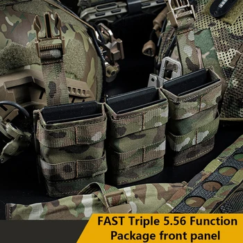 RAPID Triple 5.56 Revista Sac (Mijloc) de tip Buton de pe Panoul Frontal Vesta tactica de Expansiune Multi-funcție Soft Bullet Accesorii