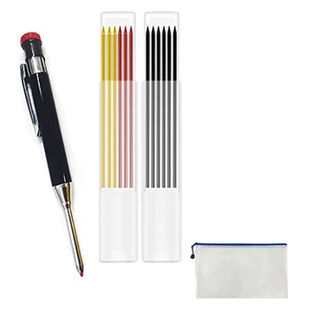 Metal Solid Tâmplar Creion Cu 12 Umple Groapa Adanca Creion Mecanic Marcarea Instrument Pentru Prelucrarea Lemnului Arhitect