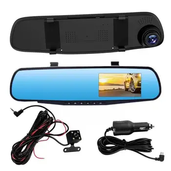 4.3 în Dvr Auto Dash Cam din Față Și din Spate Video Recorder Dash 1080p Vedere Reverse Dual Auto Lentile de Înregistrare Noapte Camera C Z5q0