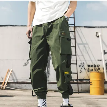 2021 Noi Hip Hop Jogging Pantaloni Barbati Multi-Buzunar de Panglici de Trening Streetwear Pantaloni Casual, S-5XL