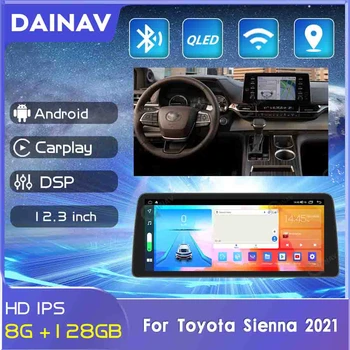 Android Radio Auto 12.3 inch 2 Din Navigare GPS Pentru Toyota Sienna 2021 Multimedia Auto, DVD Player Auto cu Radio casetofon