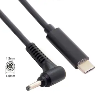 180cm Tip C-C USB Input-DC 4.0*1.3 mm Putere PD Taxa de Cablu în Unghi Drept pentru Laptop 18-20V
