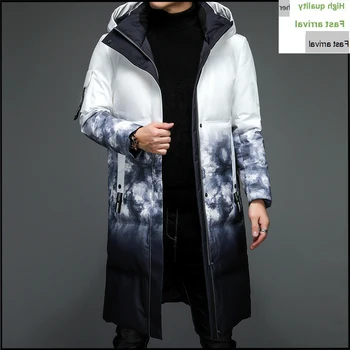 Iarna jacheta Barbati 2023 calitate de Top de Moda degradeuri Casual pentru Bărbați haina Jos Jacheta de sex Masculin Gros în aer liber, Vânt Cald Parka