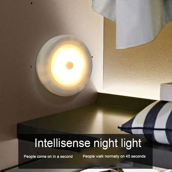Noul LED de uz Casnic Dulap Lumina Senzor Inteligent Dormitor Lumina de Noapte Pantofi Arca Coridor Curte cu Grădină în aer liber Lumina