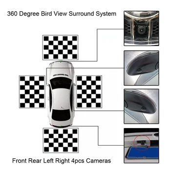 HD 360 de Grade Vedere Pasăre Sistem Surround pentru Ford Kuga 2013-2016 Vedere Panoramică Tot parcursul Vedere aparat de Fotografiat
