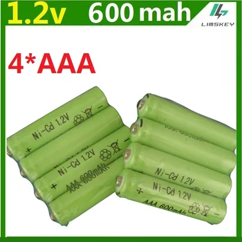 4psc/lot 600mah AAA control de la distanță jucărie reîncărcabilă Ni-MH baterii AAA 1.2 V 600mAH transport gratuit