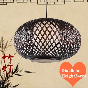 Asia de sud-est stil de tricotat de mână bambus art Lumini Pandantiv Modern rurale E27 lampă cu LED-uri pentru verandă&salon&scări&coridor LHDD033