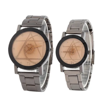 Fierbinte de vânzare personalitate de viteze pereche bandă de oțel ceasuri cuarț ceasuri sport pentru bărbați și femei